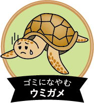 ゴミになやむウミガメ